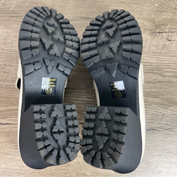 Soda Women's Chunky White Heel Loafers Size 10 Grunge Y2K Platform - Picture 8 of 8